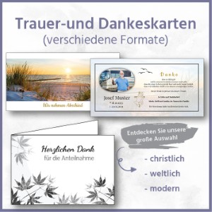 Trauer- und Dankeskarten